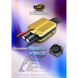 Scorpion TRIBUNUS II+ 14-200A (SBEC) ESC 4-14S Lipo