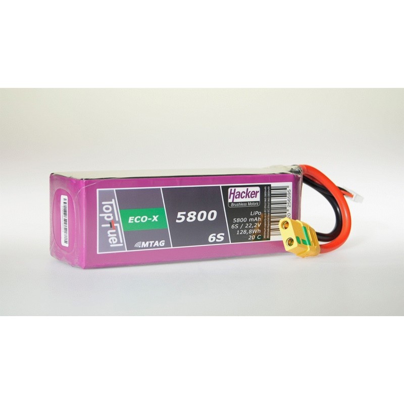 TopFuel LiPo 20C-ECO-X 5800mAh 6S  connecteur XT90