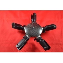 Tête 5 pales 10 / 12 mm noir / alu - Benda